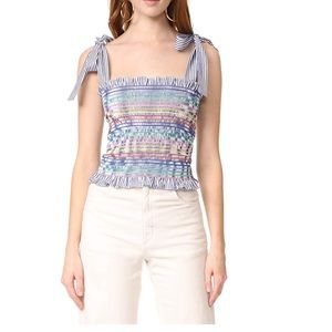 Petersyn Rainbow Ruffle Top